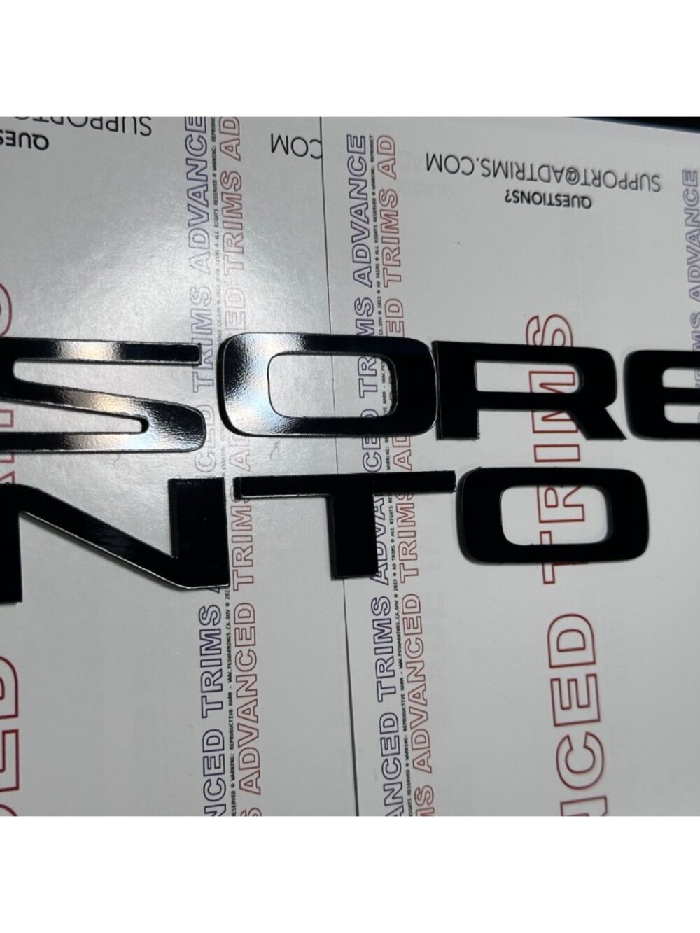 SET OF 3: FITS Sorento 2022 fits Letters Plastic Overlay in Gloss Black - Picture 2 of 9
